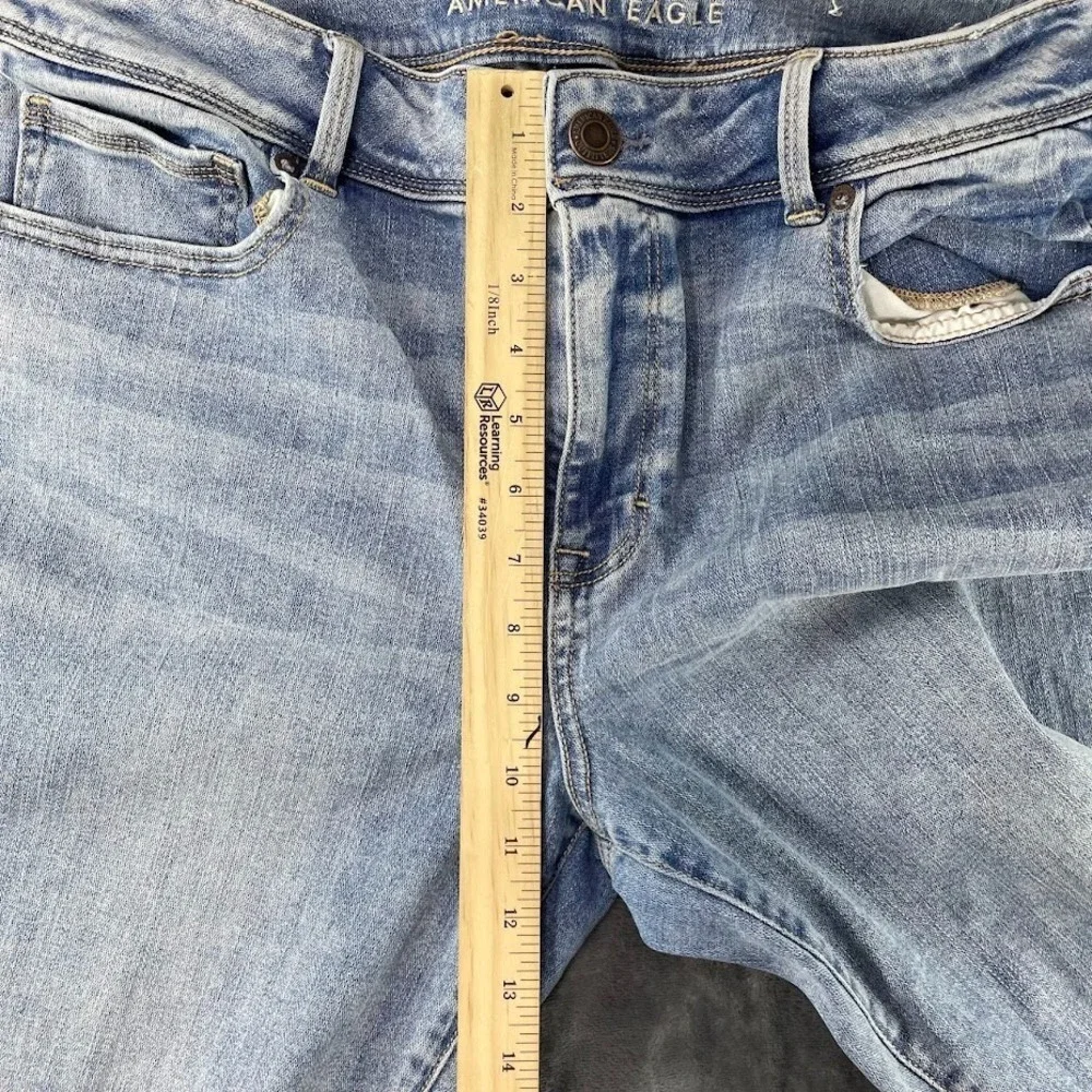 American Eagle‎ Womens Jeans Blue Size 18 Short Kick Boot Denim Light Wash
